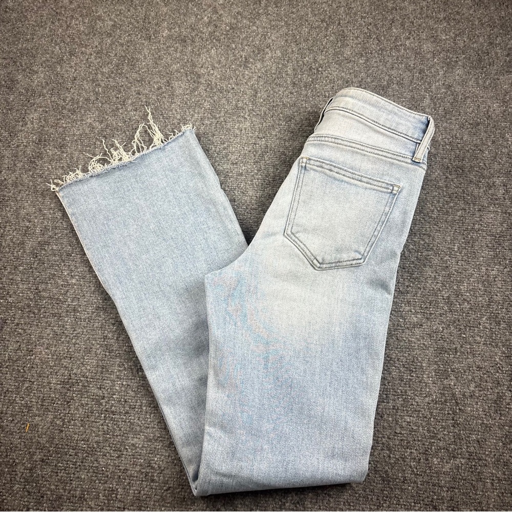 Böhme Women’s Light Wash Denim Bootcut Jeans Split Hem Raw hem size: 25 - Picture 1 of 12